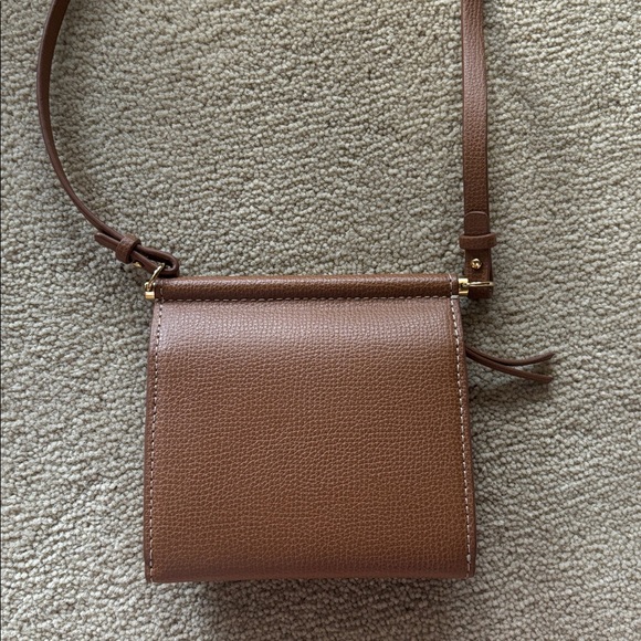Polene Numéro Sept Crossbody Wallet textured camel EUC